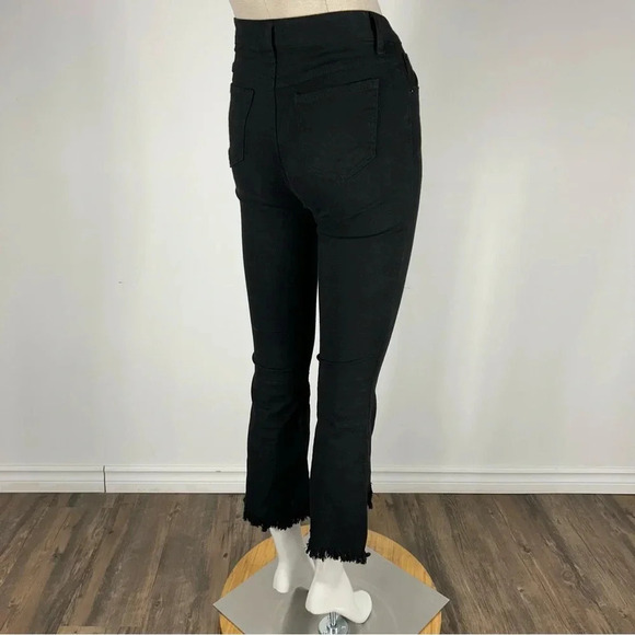 ❤️ Oak  + Fort flare leg jeans raw asymmetrical hem cropped S - Picture 6 of 13